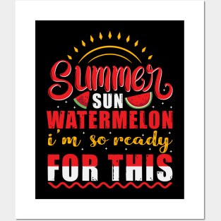 Summer Sun Watermelon Posters and Art